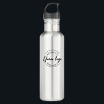 Botella De Agua Personalizado Sitio web del código QR del logotipo<br><div class="desc">Promocione su marca con este logotipo de negocios simple Personalizado con el código QR en el sitio web de la botella de agua. Con un diseño elegante, esta botella de agua muestra el logotipo de su empresa y un código QR enlazado a su sitio web, lo que lo convierte en...</div>