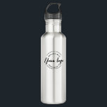 Botella De Agua Personalizado Sitio web del código QR del logotipo<br><div class="desc">Promocione su marca con este logotipo de negocios simple Personalizado con el código QR en el sitio web de la botella de agua. Con un diseño elegante, esta botella de agua muestra el logotipo de su empresa y un código QR enlazado a su sitio web, lo que lo convierte en...</div>