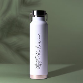 Botella De Agua Personalizado Su Nombre Floral