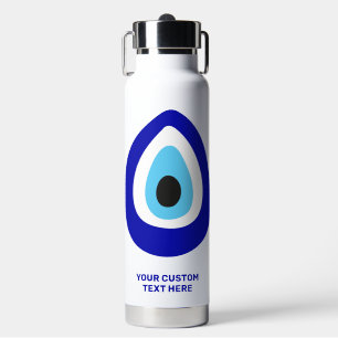 Botella De Agua Personalizado Texto Malvado Ojo Nazar Amulet