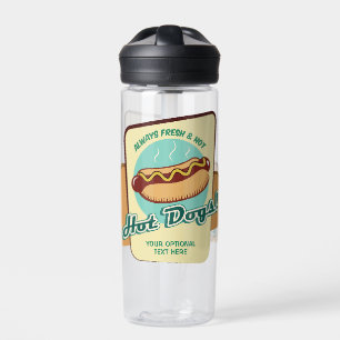 Botella De Agua Personalizado Texto Perro caliente