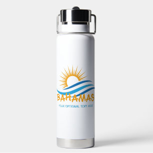 Botella De Agua Personalizado Textos Bahamas