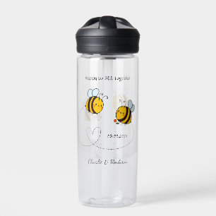Botella De Agua Personalizado Textos Feliz Abejas de Amor