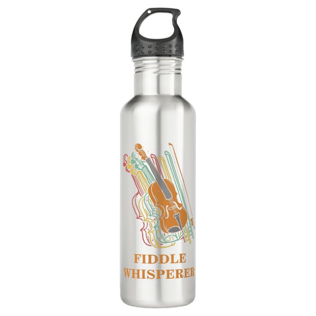 Botella De Agua Personalizado Violin Fiddle Whisperer (Anverso)