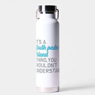 Botella De Agua Personalizados modernos nombre isla padre sur text