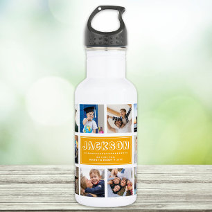 Botella De Agua Personalizar el Collage de fotos de Instagram de n
