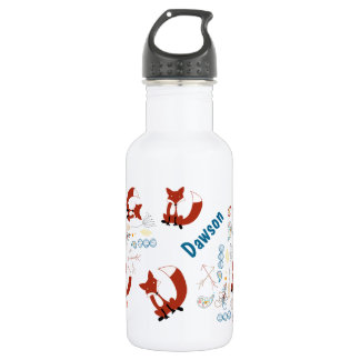 Botella De Agua Personalizar el modelo moderno de Fox Woodland