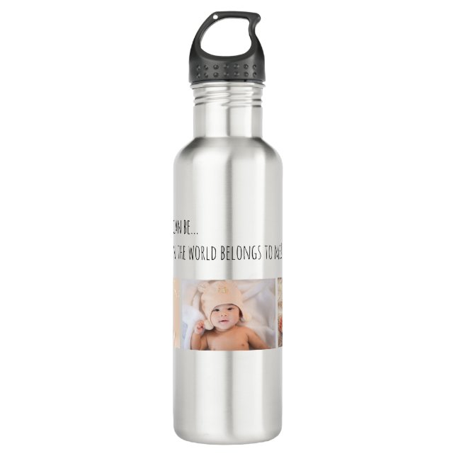 Botella De Agua Personalizar fotográfico del Día del Padre 3 (Anverso)