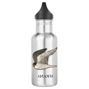Botella De Agua PERSONALIZAR IT Peregrine Falcón Flying Fierce Bi