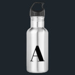 Botella De Agua Personalizar, personalizar letra inicial de alfabe<br><div class="desc">Personalizar,  personaliza letra inicial alfabeta botella de agua de acero inoxidable botella de agua negro</div>