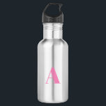 Botella De Agua Personalizar, personalizar letra inicial de alfabe<br><div class="desc">Personalizar,  personalizar letra inicial alfabeta botella de agua de acero inoxidable letra rosa</div>