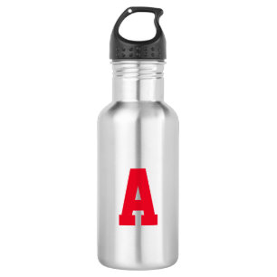 Botella De Agua Personalizar, personalizar letra inicial de alfabe