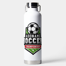 Botella De Agua Personalizar Soccer ADD TEXTO Varisity Team Player