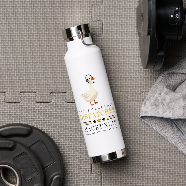Botella De Agua Personalized 911 Dispatcher Goose With Headset (Gimnasio (girado))