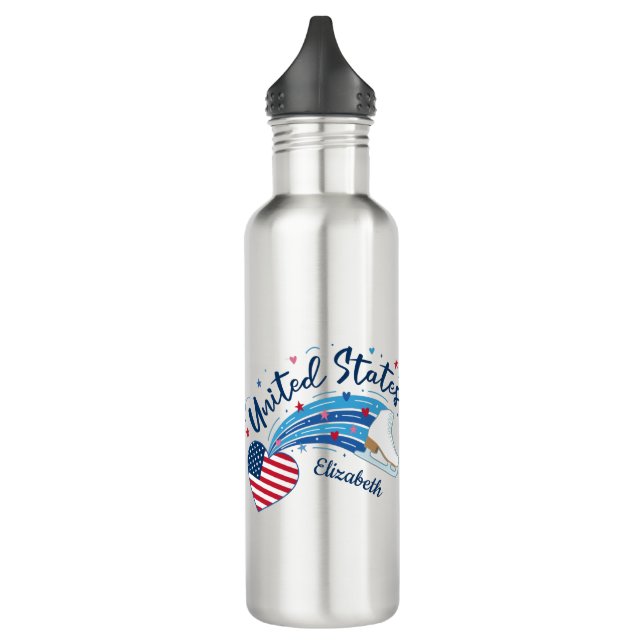 Botella De Agua Personalized American Figure Skating Water Bottle (Izquierda)