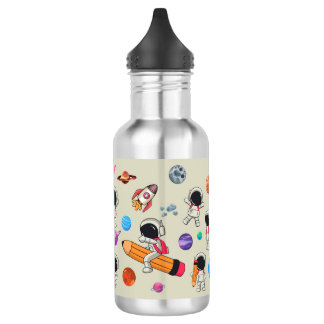 Botella De Agua Personalized Astronauts and Planets Back to School