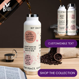 Botella De Agua Personalized Christian Daily Affirmations Quotes