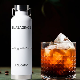 Botella De Agua Personalized Cute Name Quote Confident Teacher