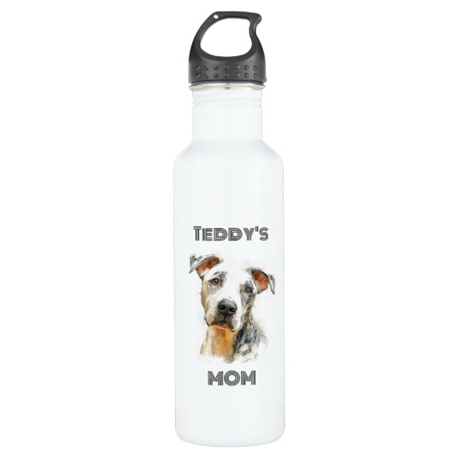 Botella De Agua Personalized Dog Mom Water Bottle | Custom Gift (Anverso)