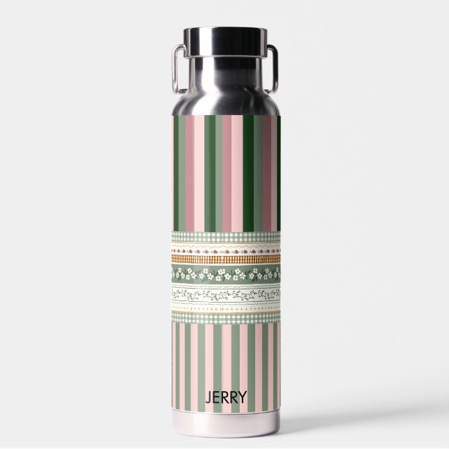 Botella De Agua Personalized Elegant Pattern Water Bottle (Delantero)