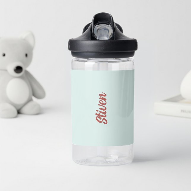 Botella De Agua Personalized Green Mint Plastic Bottle for Kids (Subido por el creador)