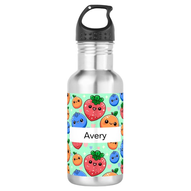 Botella De Agua Personalized Green Smiling Fruit (Anverso)
