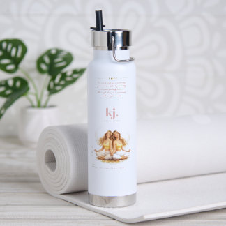 Botella De Agua Personalized Illustrated Gemini Zodiac Quote