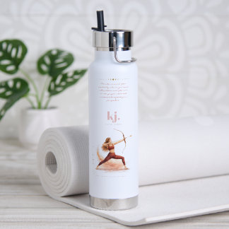 Botella De Agua Personalized Illustrated Sagittarius Zodiac Quote