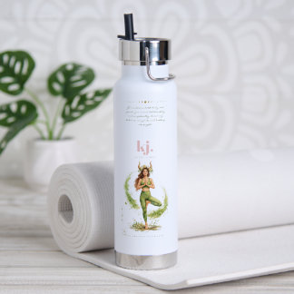 Botella De Agua Personalized Illustrated Taurus Zodiac Quote