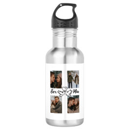 Botella De Agua Personalized Love Photo Collage Water Bottle