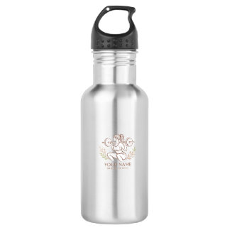 Botella De Agua Personalized Minimal Line Art Water Bottle