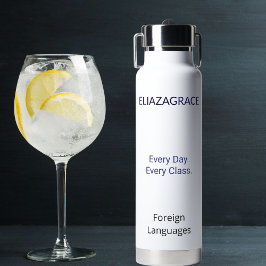 Botella De Agua Personalized Modern Cute Teacher Daily Essentials