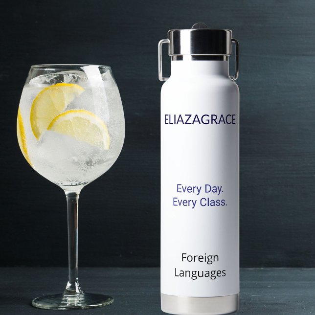 Botella De Agua Personalized Modern Cute Teacher Daily Essentials (Subido por el creador)