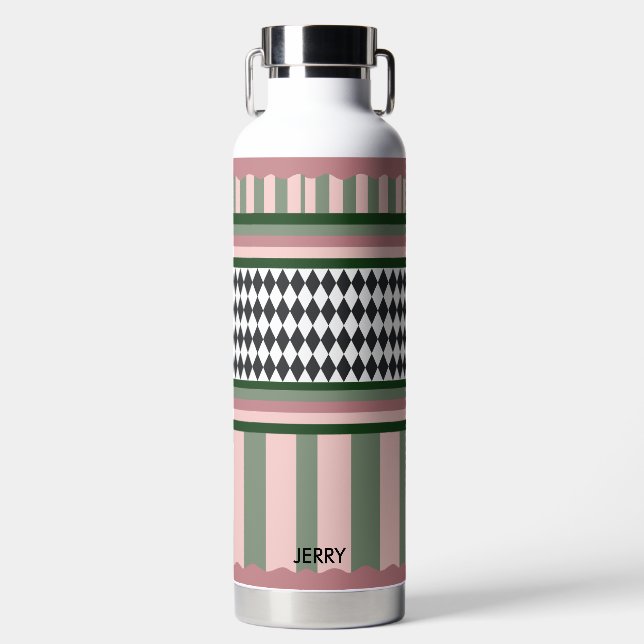 Botella De Agua Personalized Modern Pattern (Delantero)
