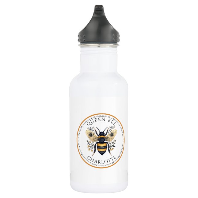 Botella De Agua Personalized Queen Bee Floral (Derecha)