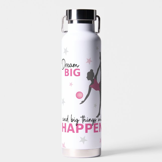 Botella De Agua Personalized Rhythmic Gymnast Dream Big Water Bott (Delantero)