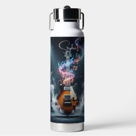 Botella De Agua Personalized Rock n Roll - Featured Shred guitar