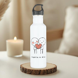 Botella De Agua Personalized Valentine’s Couple Matching