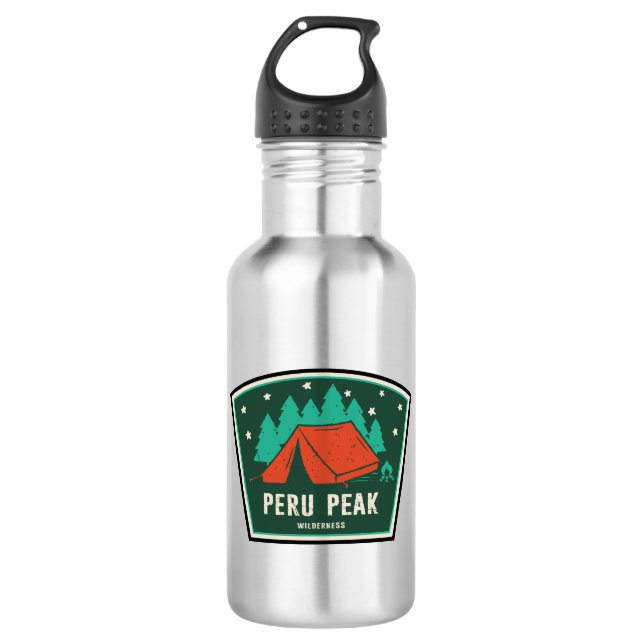 Botella De Agua Peru Peak Wilderness Vermont Campamento (Anverso)