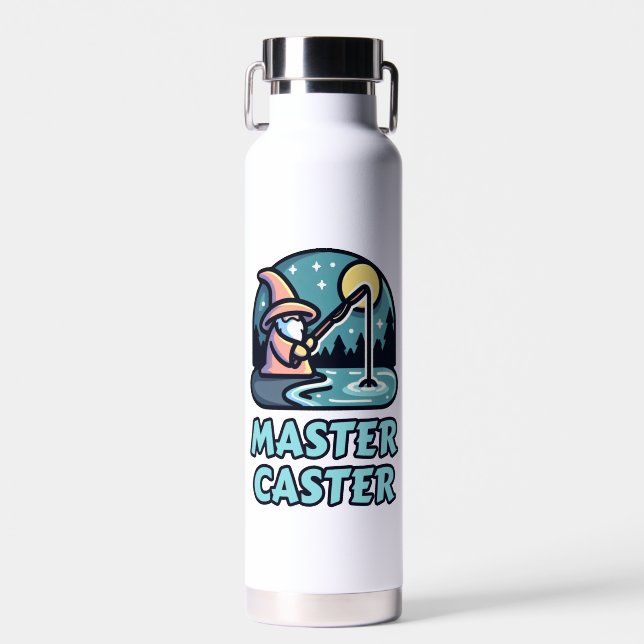 Botella De Agua Pesca con fantasía de maestría (Delantero)
