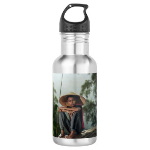 Botella De Agua Pesca de niños asiáticos