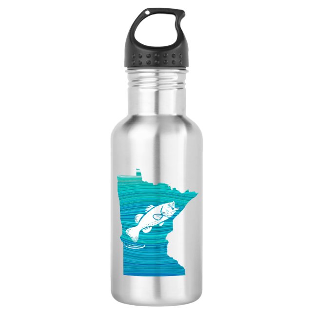 Botella De Agua Pesca de olas en Minnesota (Anverso)