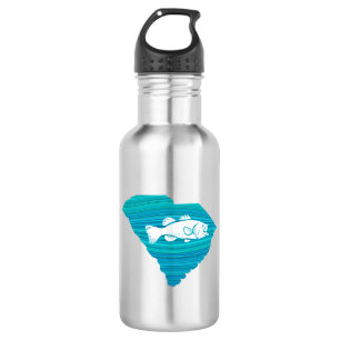 Botella De Agua Pesca de oleadas de Carolina del Sur