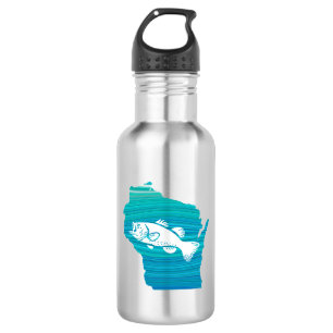 Botella De Agua Pesca Wisconsin Wave