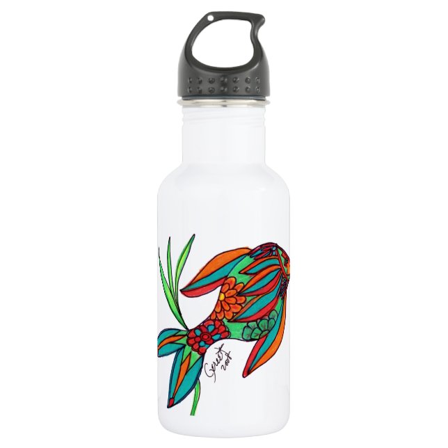 Botella De Agua Pescado alegre (Anverso)