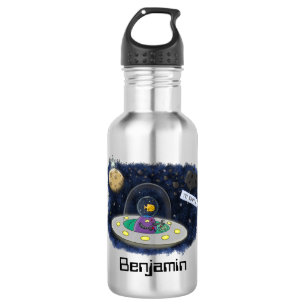 Botella De Agua Pescado alegre lindo del ilustracion del personali