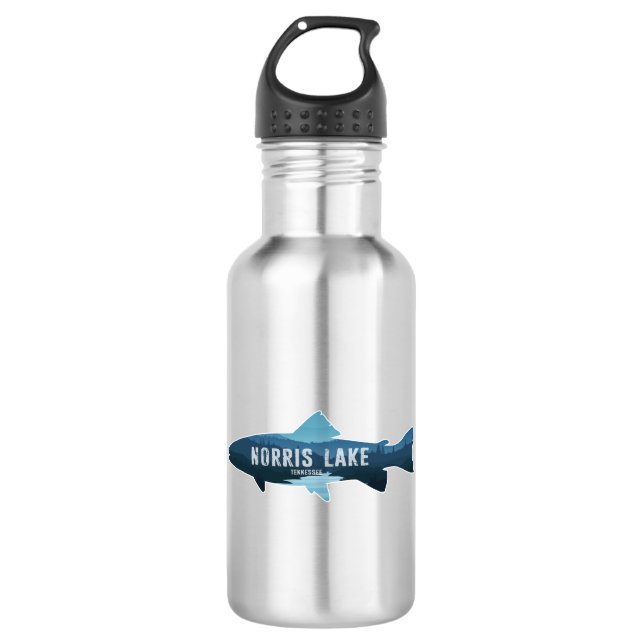 Botella De Agua Pescado de Norris Lake Tennessee (Anverso)