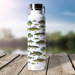 Botella De Agua Pescado moderno simple pescador Whimsical Diversió