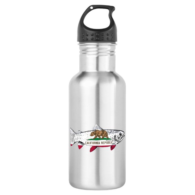 Botella De Agua Pescado Trucha de California (Anverso)