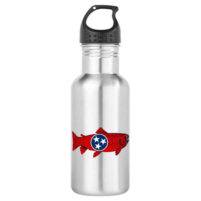 Botella De Agua Pescado Trucha de Tennessee (Anverso)